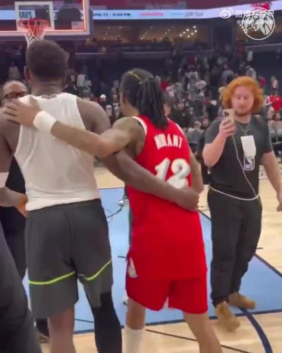 狼王&槍王惺惺相惜！華子賽后與莫蘭特相互致意！